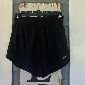 All black Nike dry fit shorts